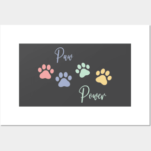 Colorful Paw Power Posters and Art